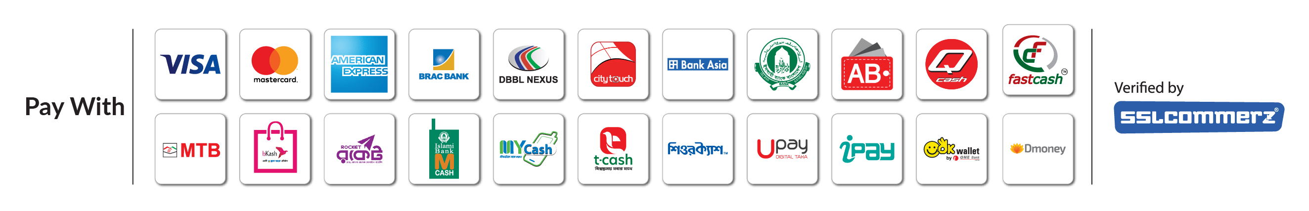 Available payment methods